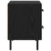 vidaXL Bedside Cabinet with Drawer 2 pcs Black Oak 40 x 35 x 47.5 cm