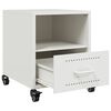 vidaXL Bedside Cabinets 2 pcs White 36x39x43.5 cm Steel