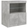 vidaXL Sideboard with LED Lights Concrete Grey 162x37x67 cm