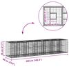 vidaXL Gabion Raised Bed 2 pcs Silver 260 x 60 x 55 cm