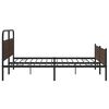 vidaXL Metal Bed Frame without Mattress Brown Oak 200x200 cm