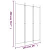 vidaXL 3-Panel Room Divider White 150x200 cm Fabric