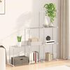 vidaXL Tubular Shelf with Storage White 129 x 27 x 132 cm Aluminium