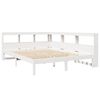 vidaXL Bookcase Bed without Mattress White 150x200 cm Solid Wood Pine