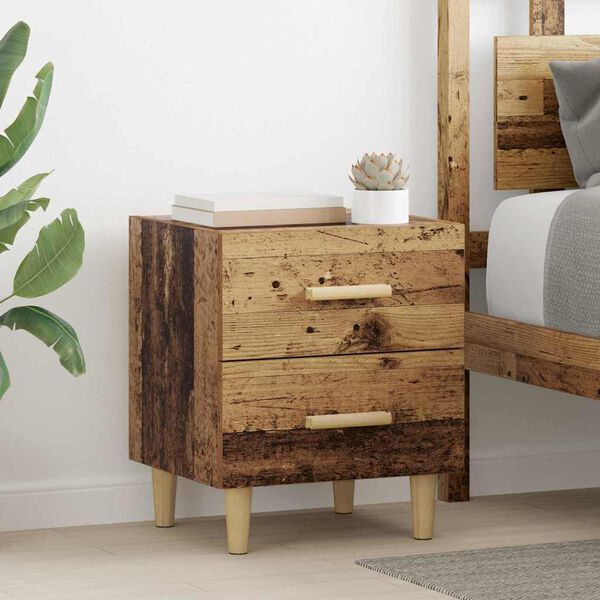 vidaXL Bed Cabinet Old Wood 40 x 35 x 47.5cm Engineered Wood