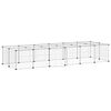 vidaXL 28-Panel Pet Cage with Door Black 35x35 cm Steel