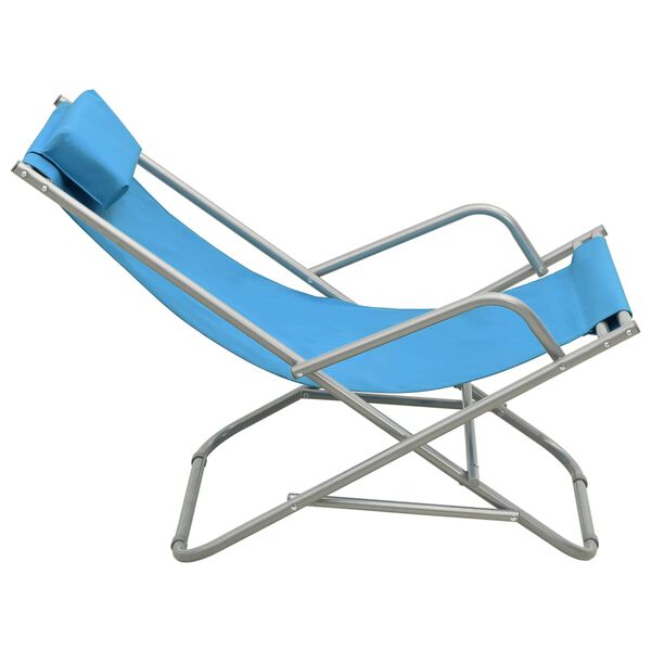 vidaXL Rocking Chairs 2 pcs Steel Blue