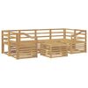 vidaXL Outdoor Sofa Set 7 pcs White Solid Acacia Wood