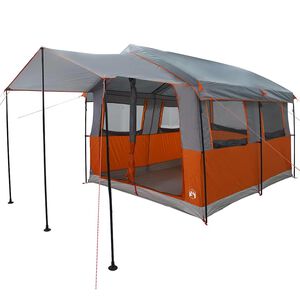 vidaXL Family Tent 4-Person 4-Person Grey and Orange