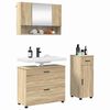 vidaXL Bathroom Furniture Set with Drawer with Shelf 3 pcs Sonoma Oak