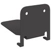 vidaXL Wall Shelf with Shelf 4 pcs Black 6 x 10.8 x 6.6 cm