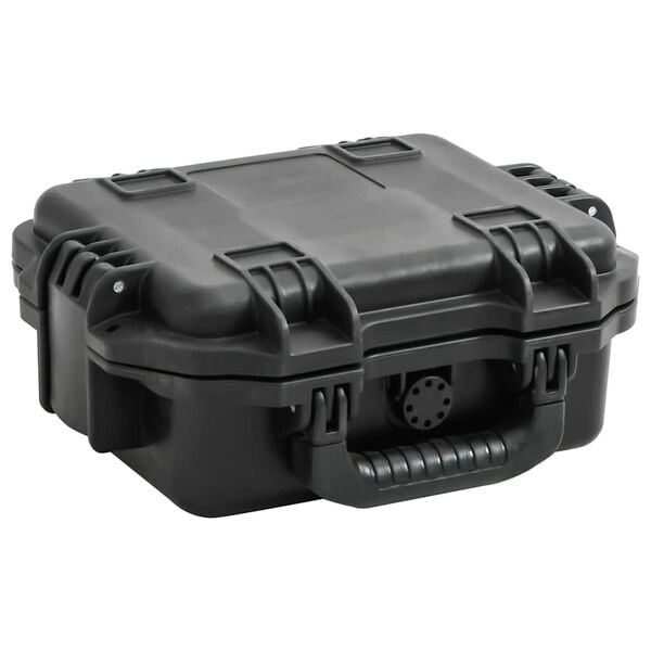 vidaXL Portable Flight Case Black 30x24.5x12.5 cm PP