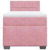 vidaXL Box Spring Bed with Mattress Pink 100x200 cm Velvet