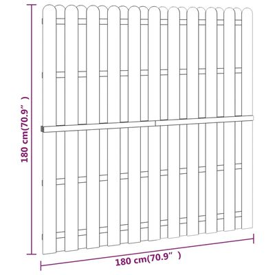 vidaXL Hit and Miss Fence Panel Pinewood 180x180 cm