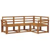 vidaXL Outdoor Sofa Set 4 pcs Natural Solid Acacia Wood