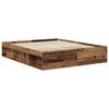 vidaXL Bed Frame with Headboard Old Wood 160 x 200 cm Solid Pine Wood