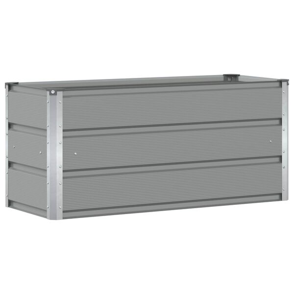 vidaXL Planter Light Grey 100 x 40 x 45 cm Steel