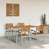 vidaXL Garden Dining Set 5 pcs Grey and brown Solid acacia wood