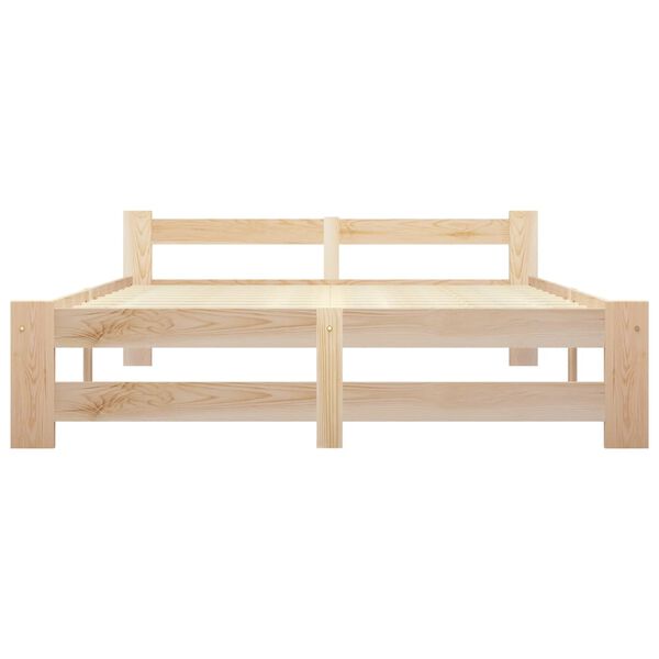vidaXL Bed Frame without Mattress Solid Pine Wood 120x200 cm