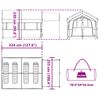 vidaXL Family Tent with Roof Blue and Grey 324 x 255 x 230 cm