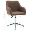 vidaXL Swivel Dining Chairs 4 pcs Brown Fabric