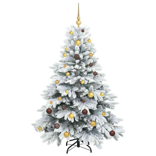 vidaXL Artificial Christmas Tree with 150 LEDs White 150 cm PE and PVC