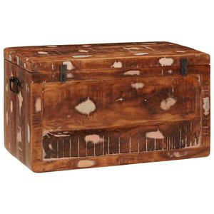 vidaXL Storage Box with Storage with Door Brown Solid Mango Wood