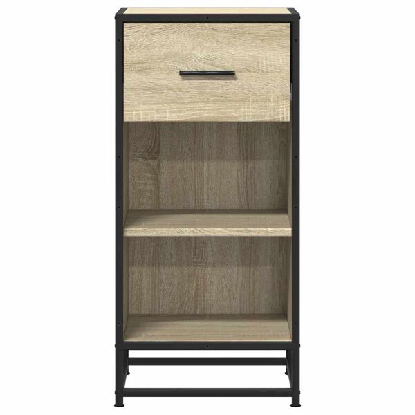 vidaXL Sideboard Sonoma Oak 35.5x35x76 cm Engineered Wood and Metal