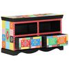 vidaXL TV Cabinet 80 x 35 x 50 cm Multicolour Solid Mango Wood
