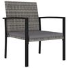 vidaXL Garden Dining Chairs 4 pcs Poly Rattan Grey