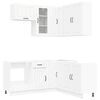 vidaXL Kitchen Unit LUCCA 8 pcs White Engineered Wood