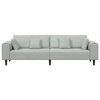 vidaXL Velvet Sofa with Cushion Light Grey 208 cm Velvet