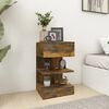 vidaXL Bedside Cabinet Smoked Oak 40x35x65 cm Engineered Wood