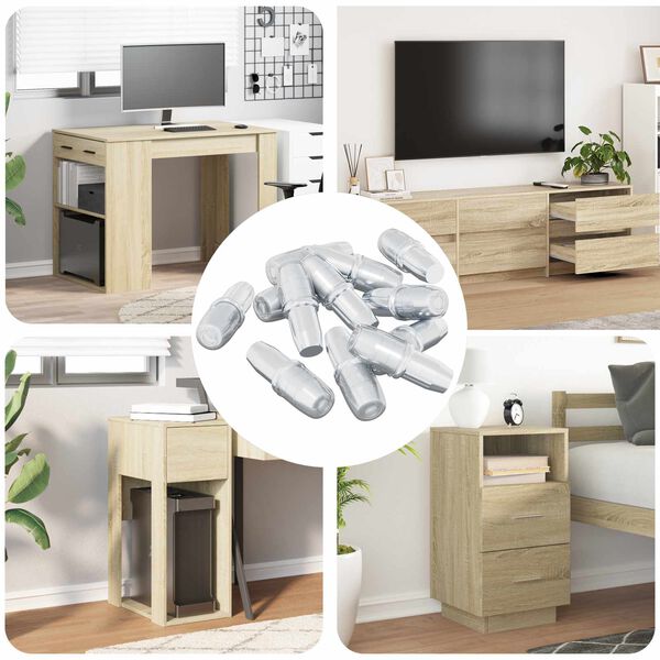 vidaXL Shelf Peg 12 pcs Silver 7 x 16 mm Iron