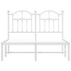 vidaXL Metal Bed Frame without Mattress with Headboard White 120x190cm