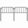 vidaXL Metal Replace Headboard Black 193 cm