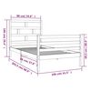 vidaXL Bed Frame without Mattress Solid Wood 100x200 cm (810420+814179)
