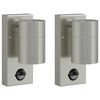 vidaXL Outdoor Wall Light 2 pcs Silver 6.5 x 10.5 x 16 cm