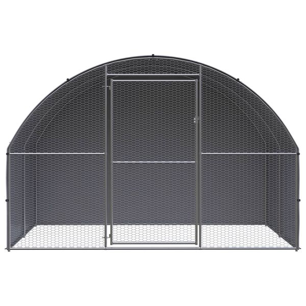 vidaXL Outdoor Chicken Coop 3x2x2 m Galvanised Steel