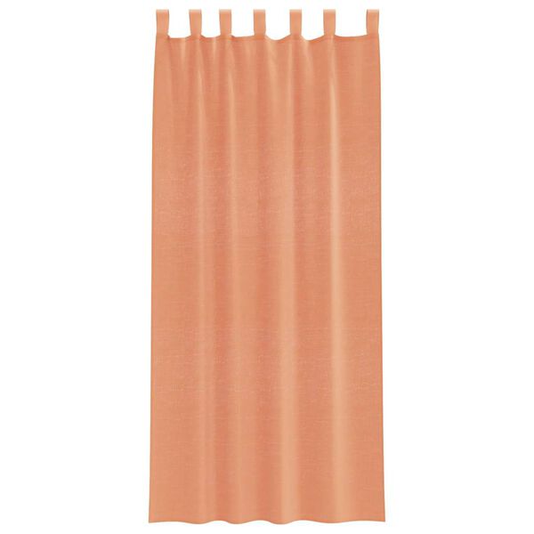 vidaXL Voile Curtains with Loops 2 pcs Terracotta 140x225 cm