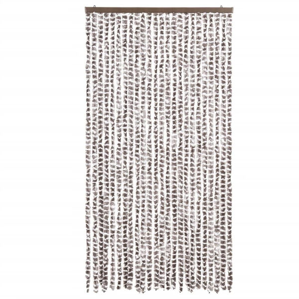 vidaXL Fly Curtain Taupe and White 100x200 cm Chenille