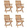 vidaXL 5 Piece Garden Dining Set Solid Teak Wood