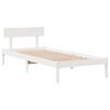 vidaXL Bed Frame without Mattress White 75x190 cm Small Single Solid Wood Pine