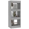vidaXL Book Cabinet/Room Divider Grey Sonoma 40x30x103 cm Engineered Wood
