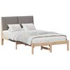 vidaXL Bed Frame with Headboard Brown 120 x 200 cm Solid Pine Wood