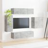 vidaXL TV Wall Cabinet Set Wall-mounted 6 pcs Concrete Grey