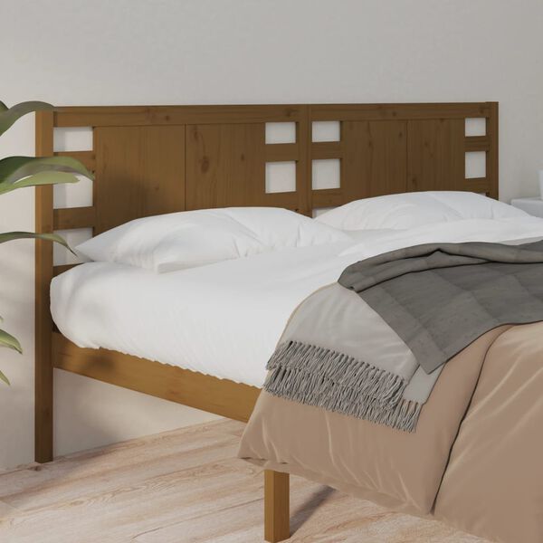 vidaXL Headboard Honey Brown 206x4x100 cm Solid Wood Pine