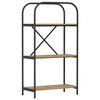 vidaXL Bookshelf 3-Tier 60 x 30 x 109 cm Engineered wood Artisan Oak