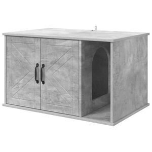 vidaXL Cat House Concerte 85 x 55 x 50 cm Engineered Wood