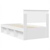 vidaXL Bed Frame with Headboard White 90 x 200 cm Engineered wood